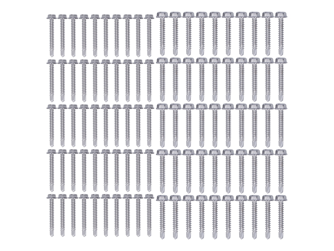 Parafusos Auto Aperfurantes Inox Hexagonais 4.2x32mm 4.8x32mm Para Reparo De Móveis 100 Unidades