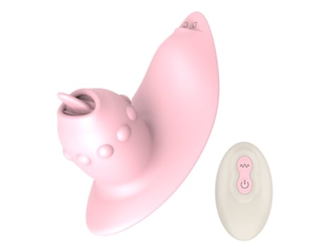 Vibrador para lamer la lengua portátil con control remoto con 8 modos para mujeres (rosa) YIZHOOD