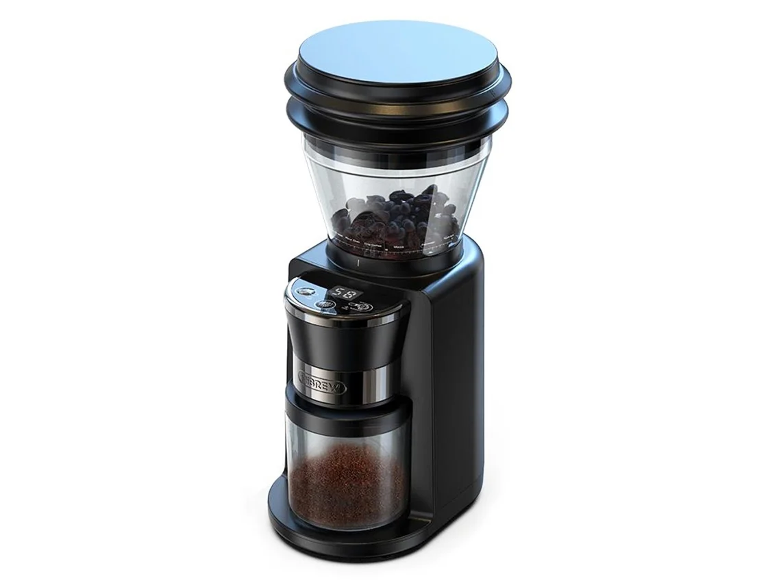 Molinillo de café eléctrico HIBREW G3 (escala de 34 engranajes/contenedor de granos de 210 g/tanque de polvo de 100 g/fresa cónica de 48 mm/antiestático)