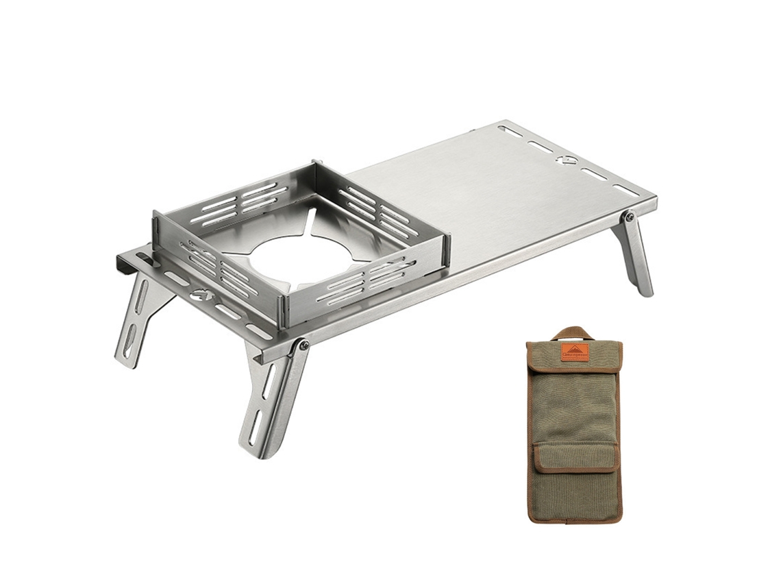 Mesa De Camping Pequeña, Plegable Y Portátil, De Acero Inoxidable, Con Capacidad De Carga De 5 Kg Y Ligera Para Acampar.