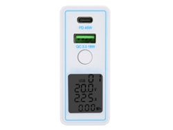 Cargador De Pared Usb C Pd Qc 3.0 2 Puertos Rápido Con Interruptor Y Display Eu Adaptador