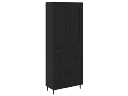 Maison Exclusive - Aparador Alto Con Cajón 2 Pcs Roble Negro Madera De Ingeniería