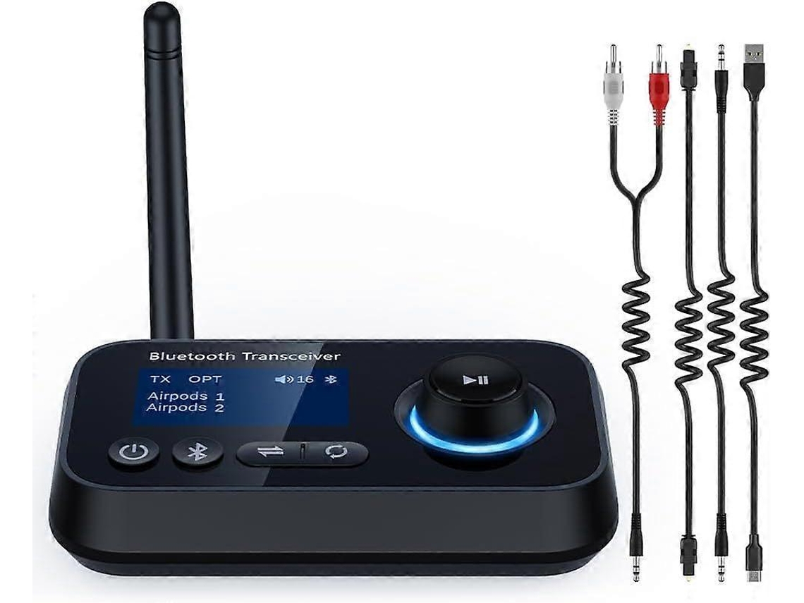 Transmisor y receptor Bluetooth 5.3 3 en 1 Adaptador de audio inalámbrico Bluetooth para Rosewell