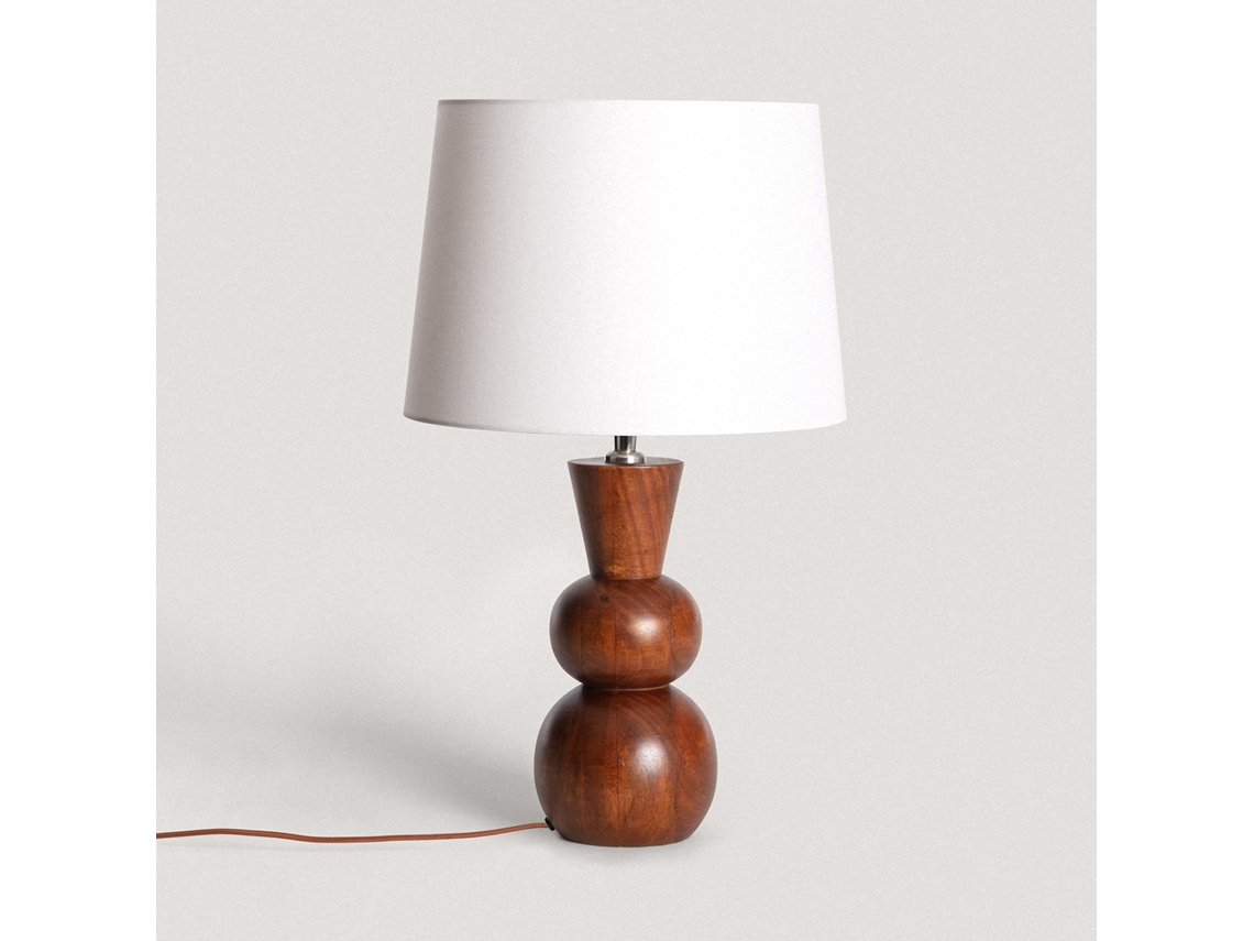 LEDKIA Lámpara de Mesa Madera Vinda ILUZZIA Natural