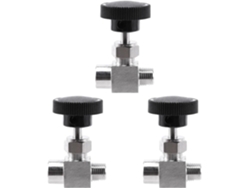 Válvula De Aguja Ajustable 3x Con Rosca Macho De 1/4 De Pulgada, Acero Inoxidable 304, Control De Flujo Y Tope.