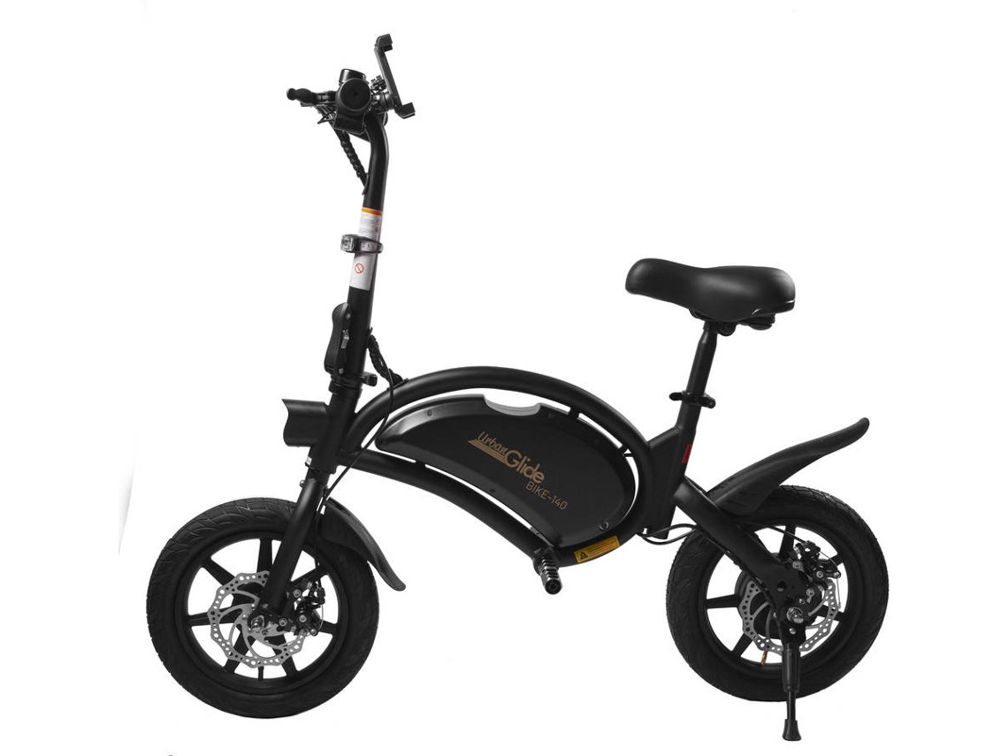 Bicicleta Eléctrica URBANGLIDE Ebike 140 6Ah Negro (Velocidad Máx: 25Km/h - Autonomia: 18Km)