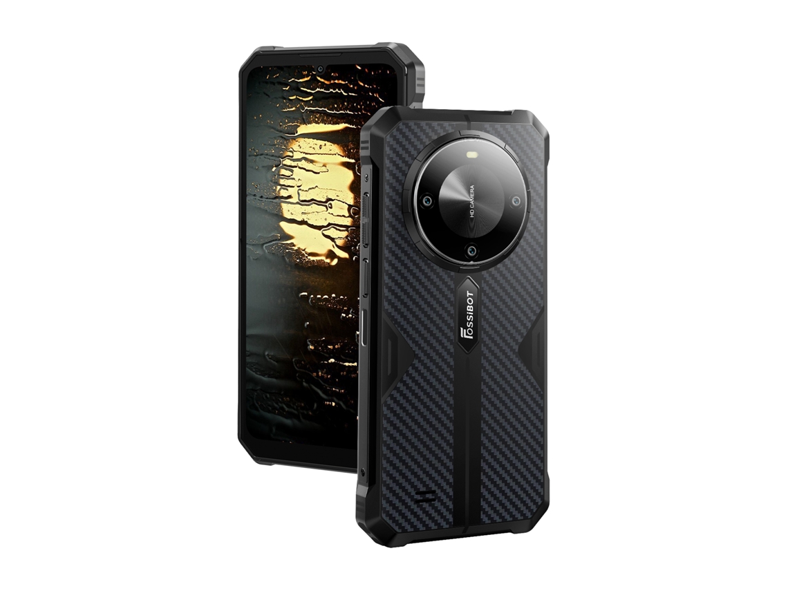 Teléfono móvil resistente Fossibot F105, 4 GB + 64 GB, batería de 10300 mAh, pantalla de 6,745'', certificación IP68/IP69K, certificación MIL-STD-810H, cámara de 20 MP, Android 14, color negro.