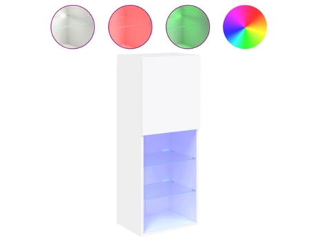 Mueble para TV con luces LED blanco VIDAXL (40,5x30x102 cm)