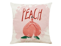 Nueva Funda De Almohada De Algodón Y Lino Con Estampado De Fruit Girl