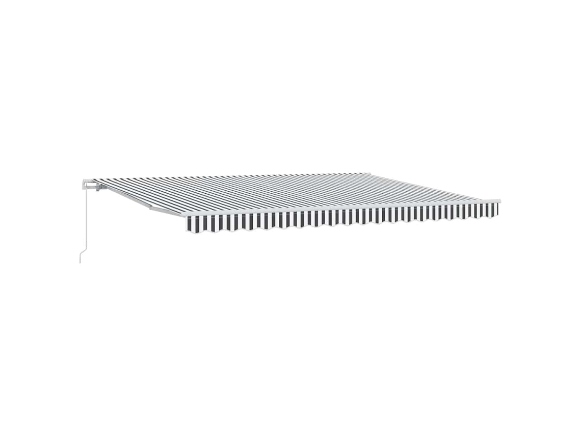 Maison Exclusive - Toldo Retráctil Manual Gris Antracita Y Blanco 450x300 Cm