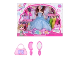 20du26 Set de Muñeca Princesa 44cm Kit de Vestir de Vinilo para Niñas Regalo de Jardín de Infantes