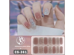 Pegatinas de uñas de gel semicuradas, incluye 14 piezas autoadhesivas.