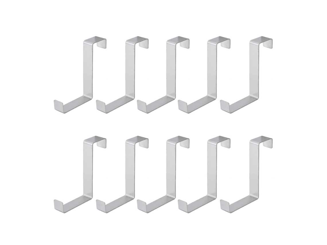 10 Ganchos En Z Reversibles De Acero Inoxidable Para Puertas De Armarios De Cocina, Apartamentos, Resistentes Al Agua.