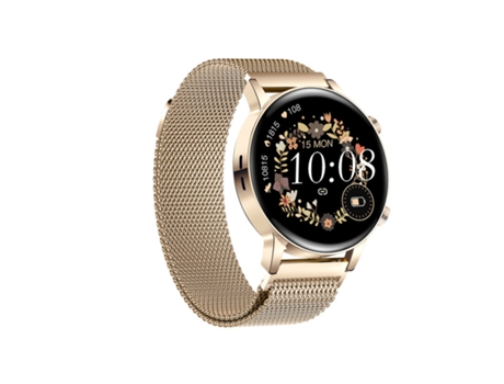 Reloj inteligente SHAH ARPAN MK30 con detección de salud de llamadas Bluetooth, acero dorado