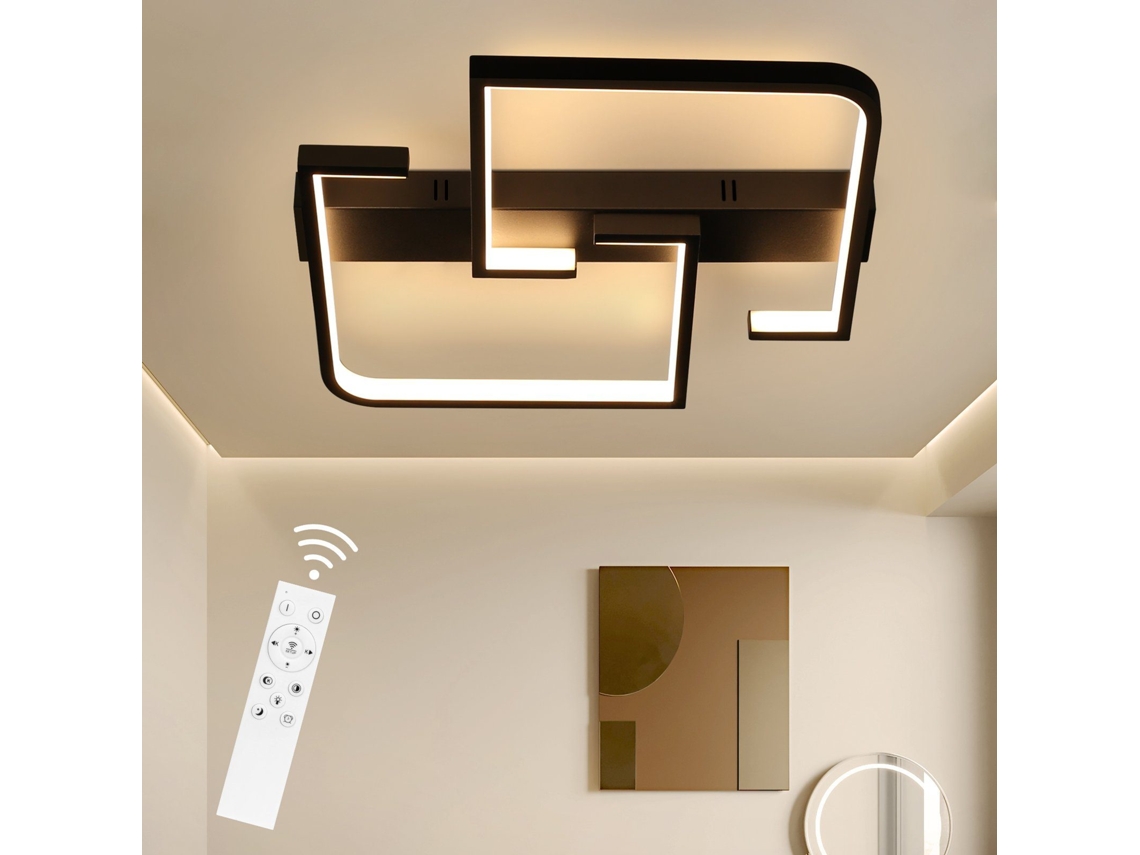 Zmh Lámpara De Techo Led Moderna Regulable Con Mando A Distancia - 46 W - Iluminación De Interiores De Diseño