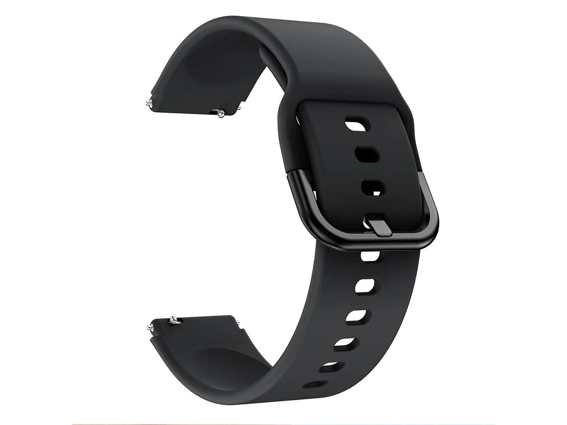 Correa de reloj inteligente para Xiaomi Mi Watch Hebilla de silicona galvanizada (Negro)