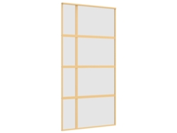Puerta corredera VIDA XL dorada de vidrio ESG esmerilado y aluminio