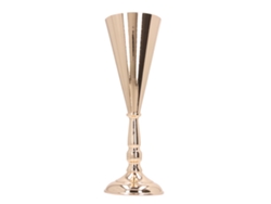 Baok - Jarrón antiguo de hierro dorado de estilo europeo para decoración floral en bodas, hoteles, fiestas y hogares - 12x36cm