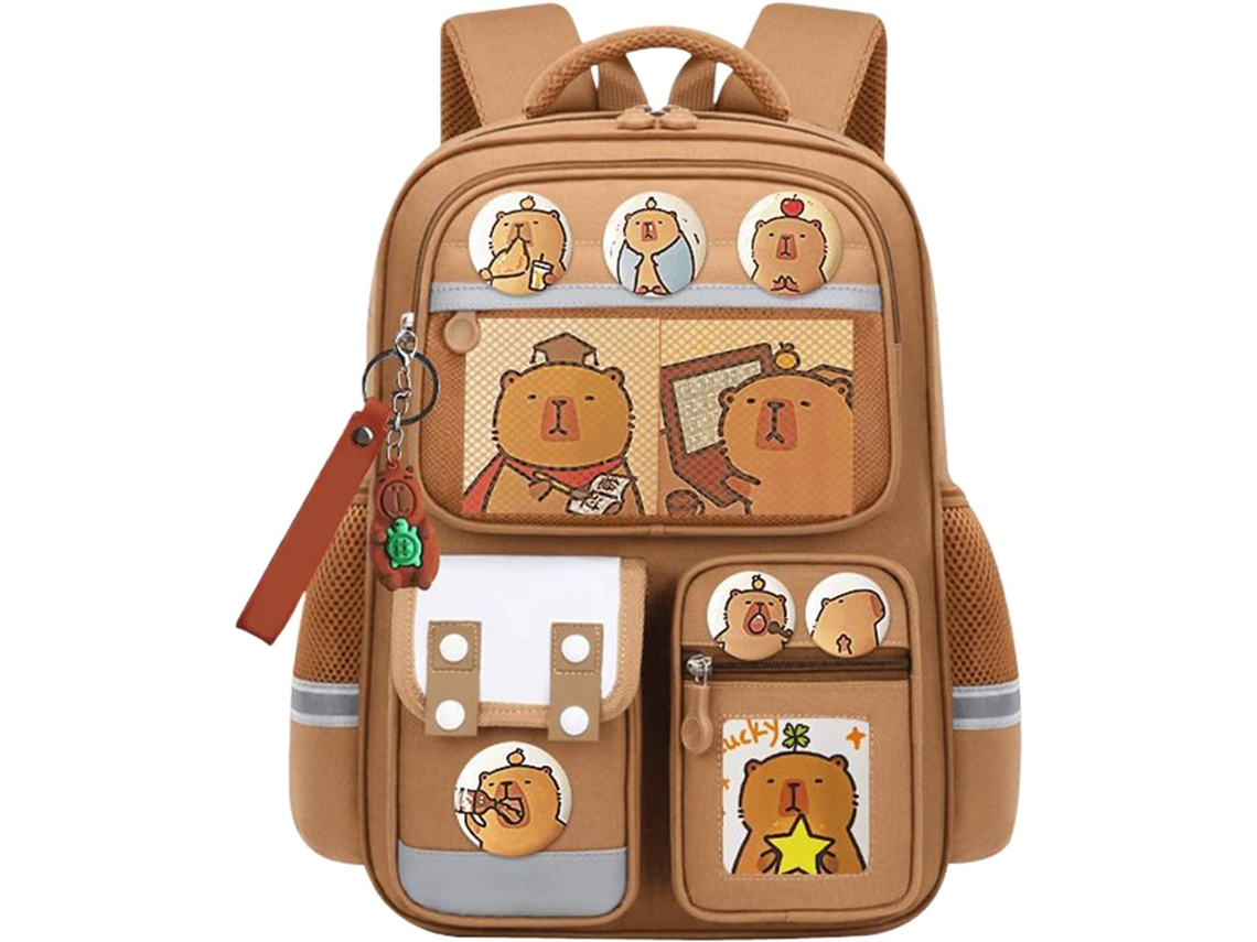 Mochila Escolar Capybara De Dibujos Animados Para Port Til Ideal Acampadas Actividades Al Aire Libre Cumplea Os Y Viajes