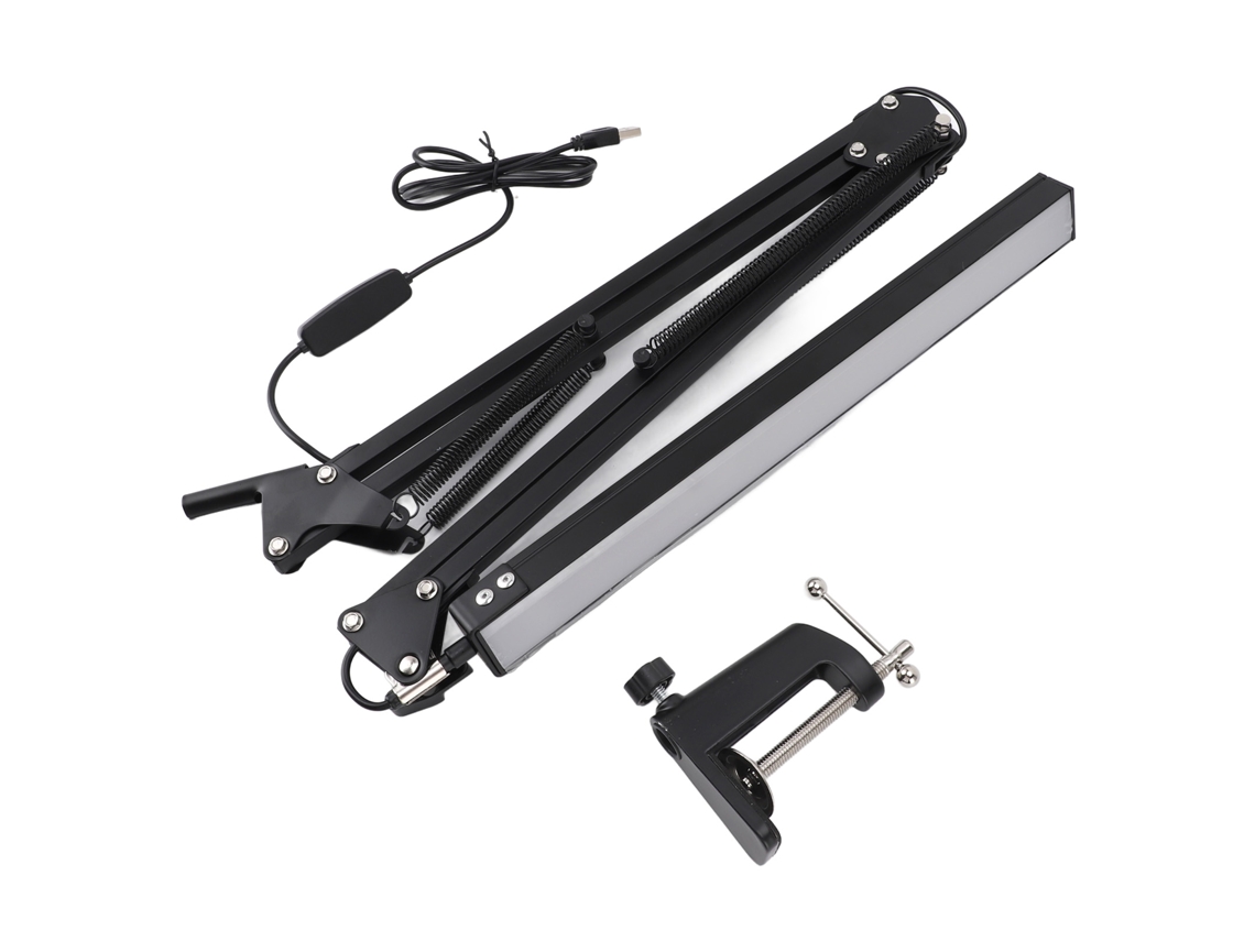 2026-lámpara De Escritorio Led Con Pinza Brazo Adjustable 3 Modos 10 Brillos Regulables Luz De Mesa Para Estudio Hogar Oficina