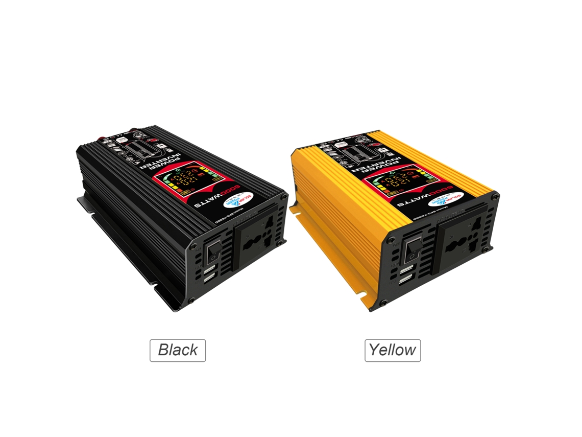Inversor De Onda Senoidal Modificada 6000w De 12v Dc A 110v Ac Con Puerto Usb 2.1a Y Pantalla Lcd Para Coche