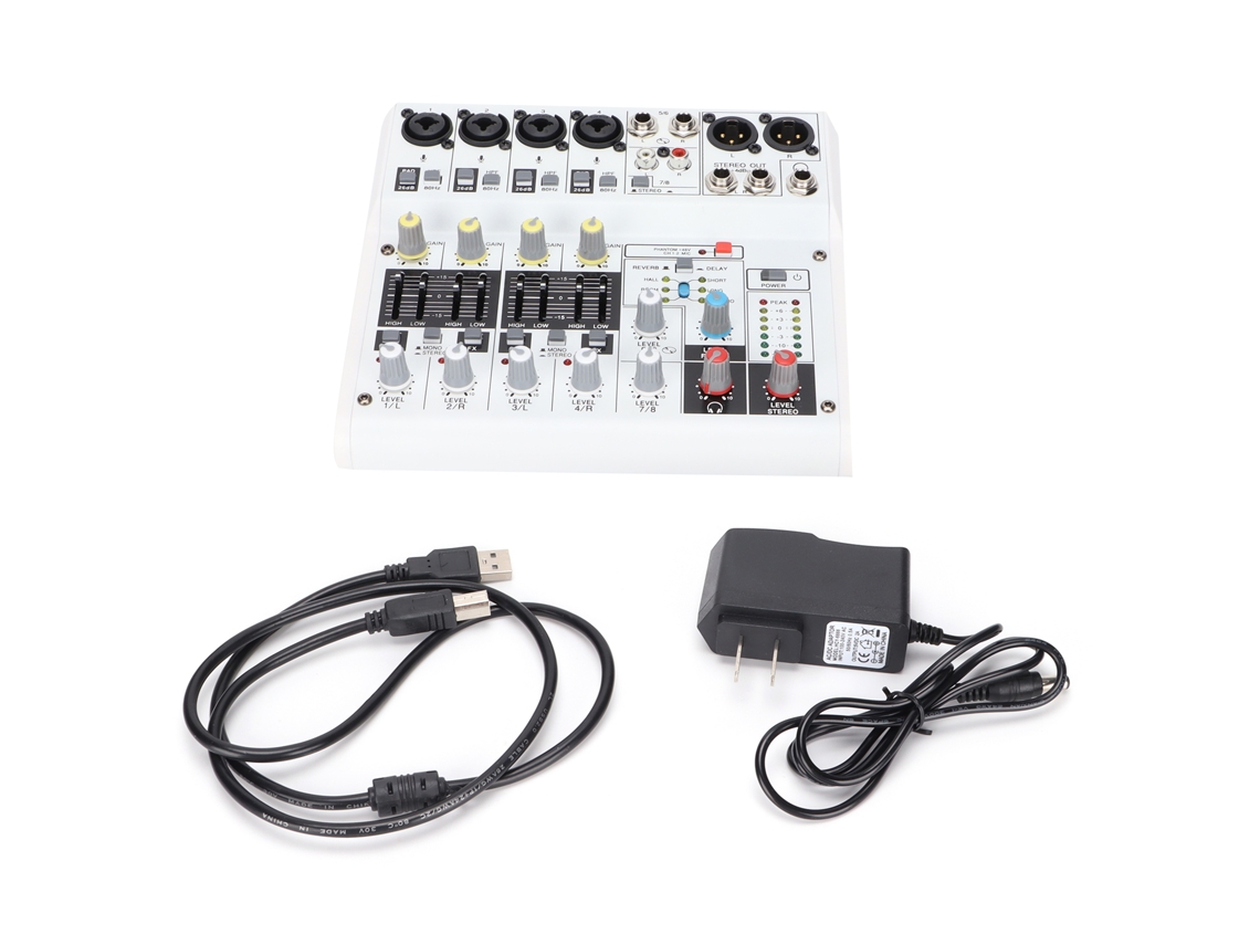 Pequeña Mesa De Mezcla Ultra Compacta De 8 Canales Con Interfaz Usb Y Alimentación Fantasma De 48v