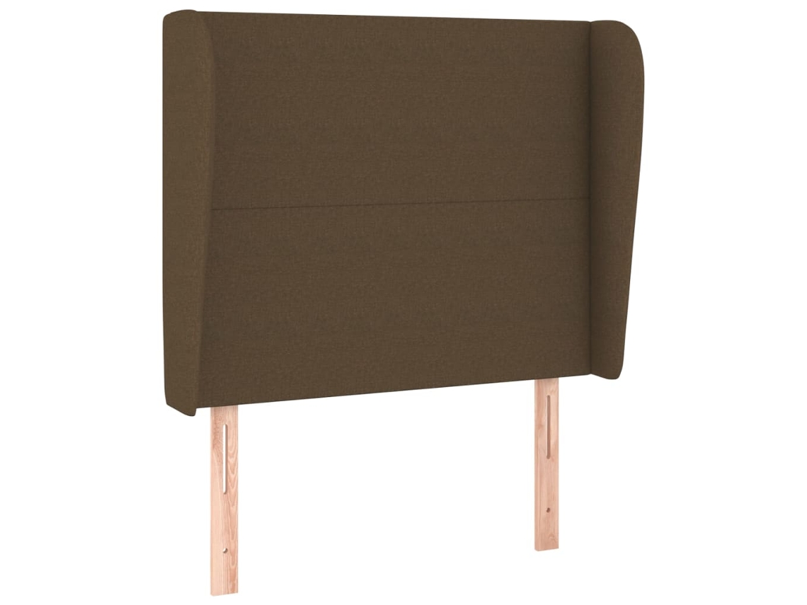 Cabecero con solapas, tejido marrón oscuro, MAISON EXCLUSIVE (93x23x118 cm)