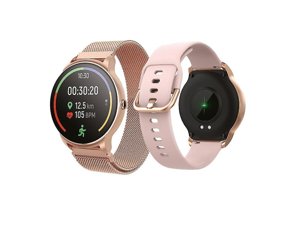 Reloj inteligente Forever Forevive2 SB 330 con pulsera extra de oro rosa Ly Ebike