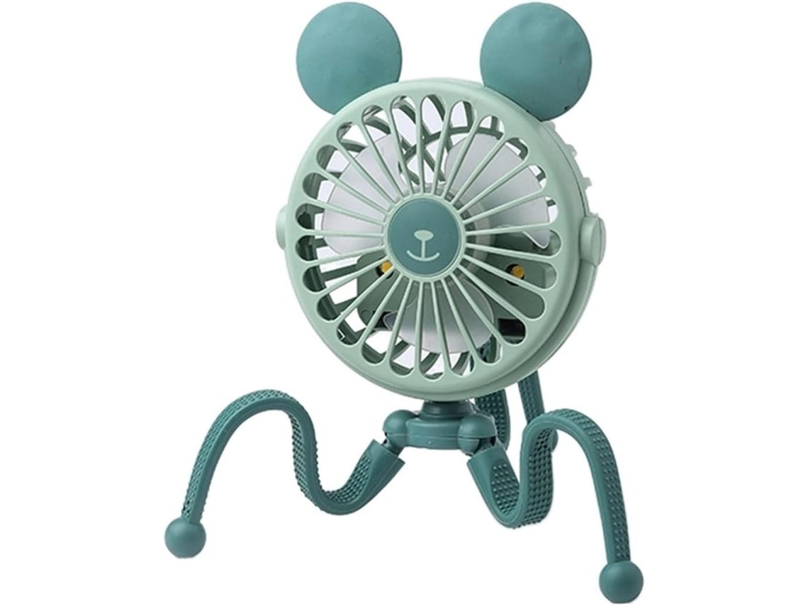 Ventilador De Escritorio Usb Ventilador Recargable Para Cochecito Bebé Cama Silencioso Retráctil Con Clip