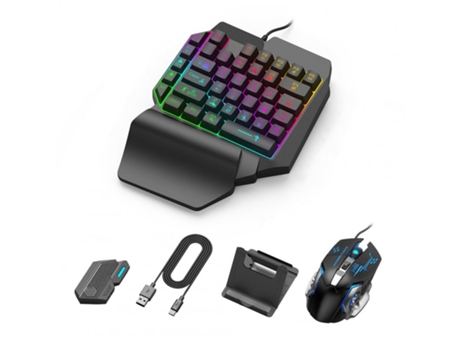 Comer pollo Artefacto Kit Juego de disparos Periférico Teclado inteligente Ratón Juego de tronos Compatible para Android iOS Teléfono móvil MIX ELi...