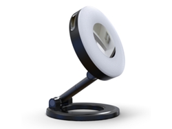 Luz de belleza/fotografía para celular, soporte magnético portátil, luz para selfies/en vivo (negro)