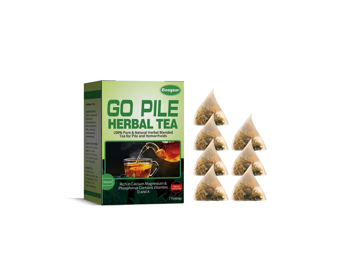 Bolsita de té perianal calmante a base de hierbas para uso oral.