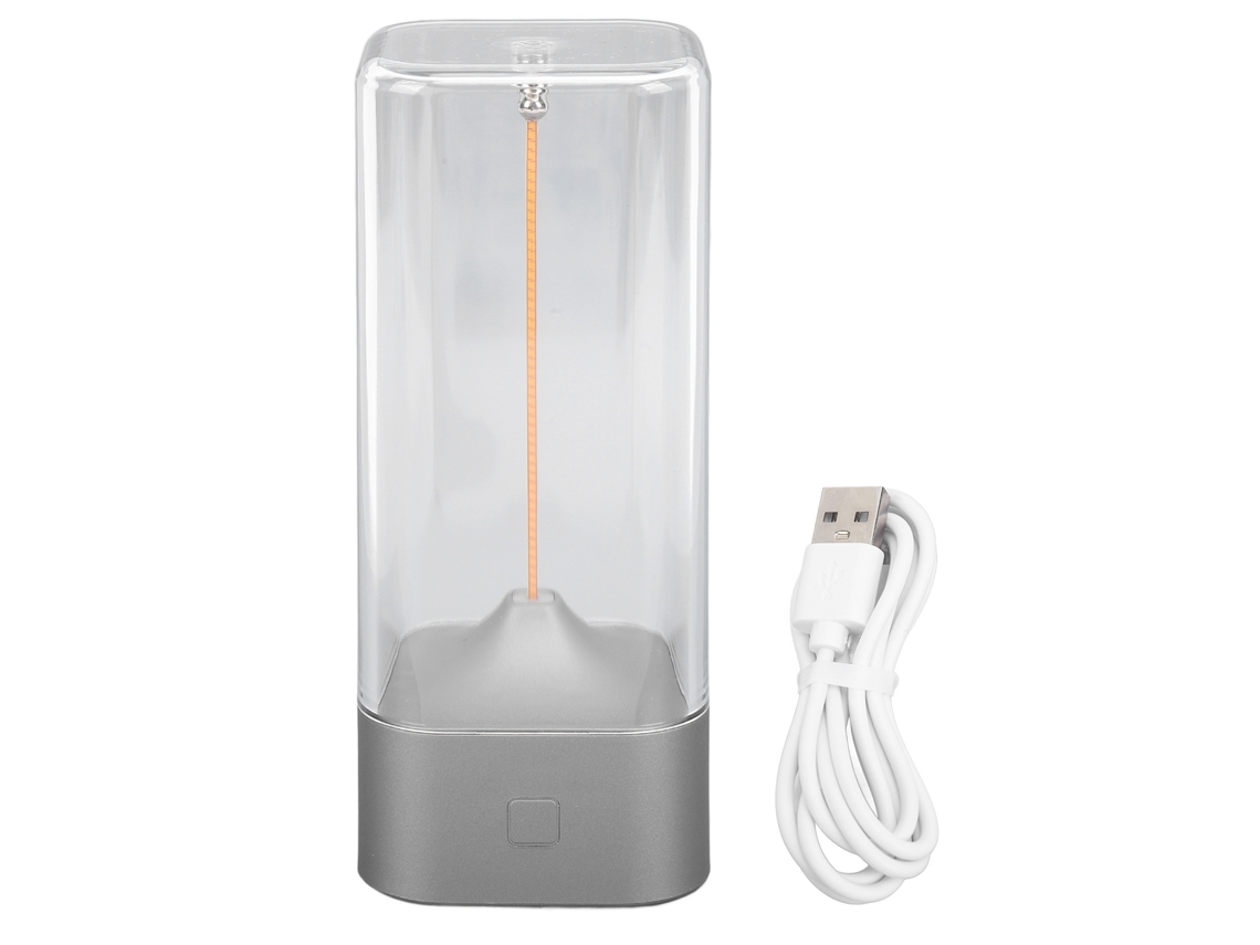 2026-lámpara De Mesa Magnética Led Con Filamento Recargable Usb Control Táctil Inalámbrica Moderna Para Dormitorio Oficina Sala Plata