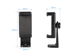 Suporte Para Celular Com Rotação 360 Graus Portátil Tripé Universal Clip Preto Para Smartphone