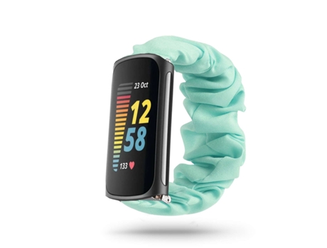 Correa Fitbit Charge 5 Pulsera Scrunchie Verde