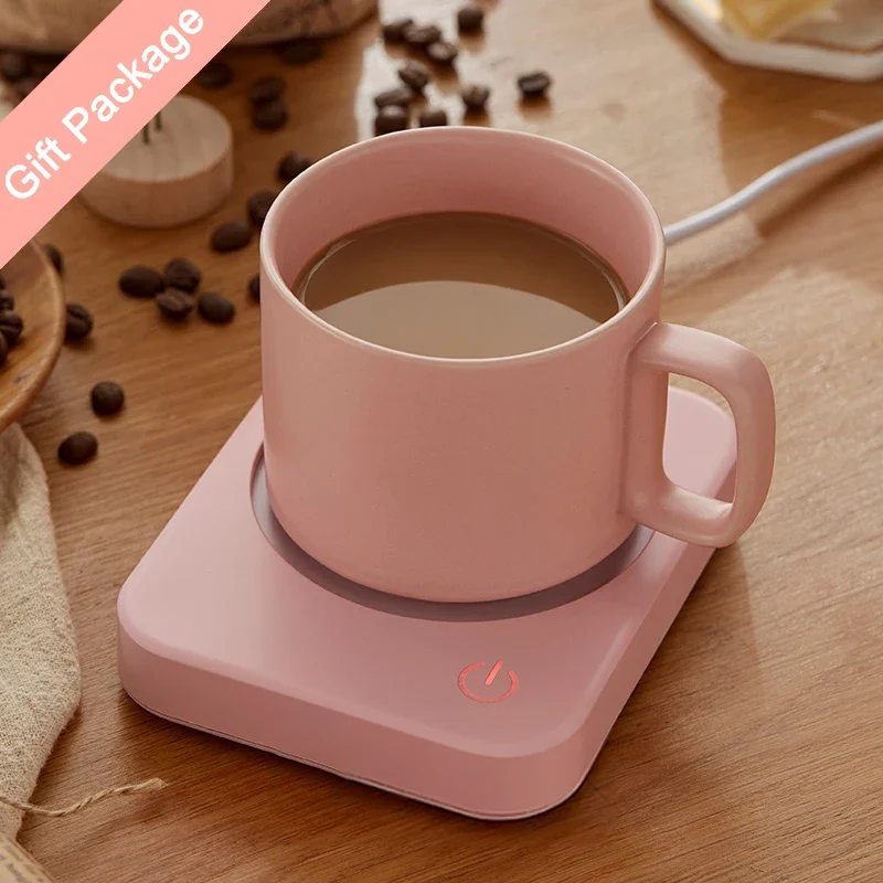 (conjunto De Xícaras Rosa) Aquecedor De Xícaras De Café Inteligente, Ideal Para Escritório E Casa