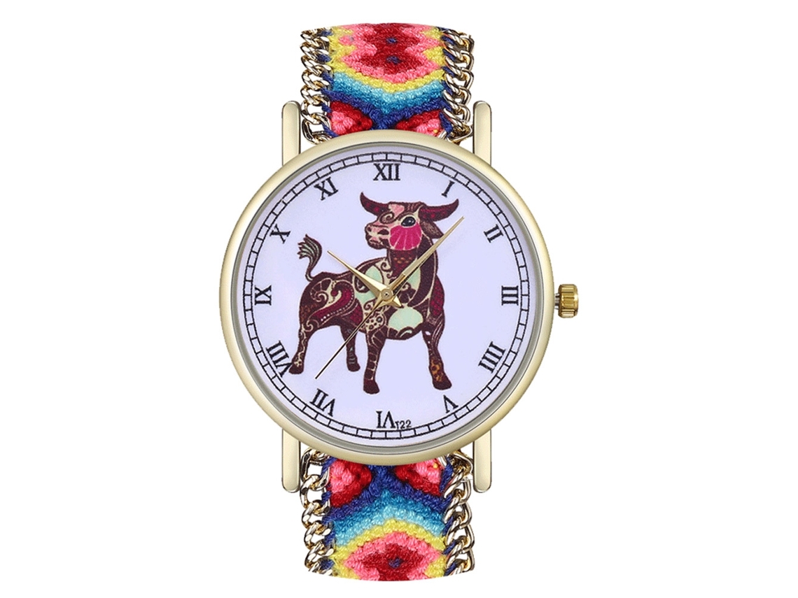 Reloj De Pulsera De Aleación Reloj Analogico De Cuarzo Pareja Dial Redondo