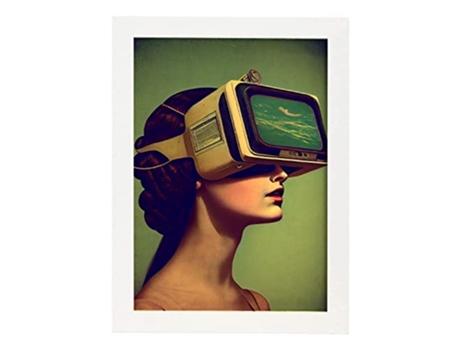 NACNIC Poster Visera En Estilo Surrealismo Cinematográfico Ilustraciones Y Grabados De Historieta Abstracta Y Artística A4 Marcos Blancos