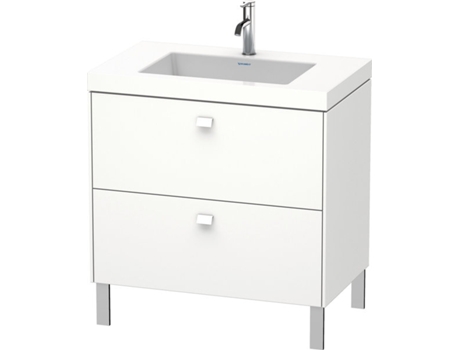 Lavabo para muebles DURAVIT Brioso c-bonded con base de 80,0x48,0 cm 2 extraíbles sin rebosadero con banco para grifos 1 agujero para grifos