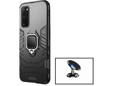 Kit Soporte Magnético de Coche + Carcasa 3X1 Military Defender para Samsung Galaxy S20 FE 2022 PHONECARE Negro