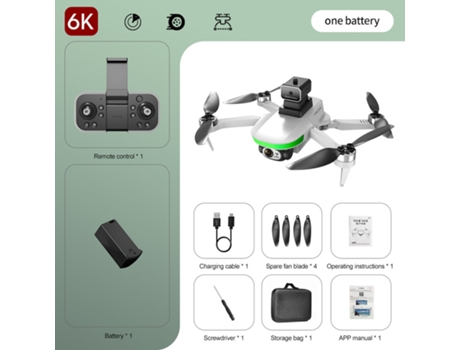 S5S Mini Drone con cámara 6K HD Evitación de obstáculos con láser (1 baterías Duración de la batería: 18 min Blanco) YIZHOOD