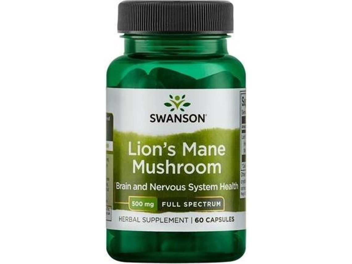 Complemento Alimentar SWANSON Cogumelo Da Juba Do Leão De Espectro Completo (60 cápsulas)