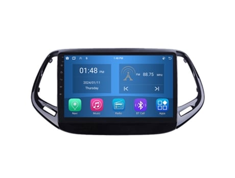 Autoradio 4GB RAM64GB ROM ROVERONE para Jeep Compass 2 MP 2016 - 2018 CarPlay Android Coche Radio Bluetooth Navegación