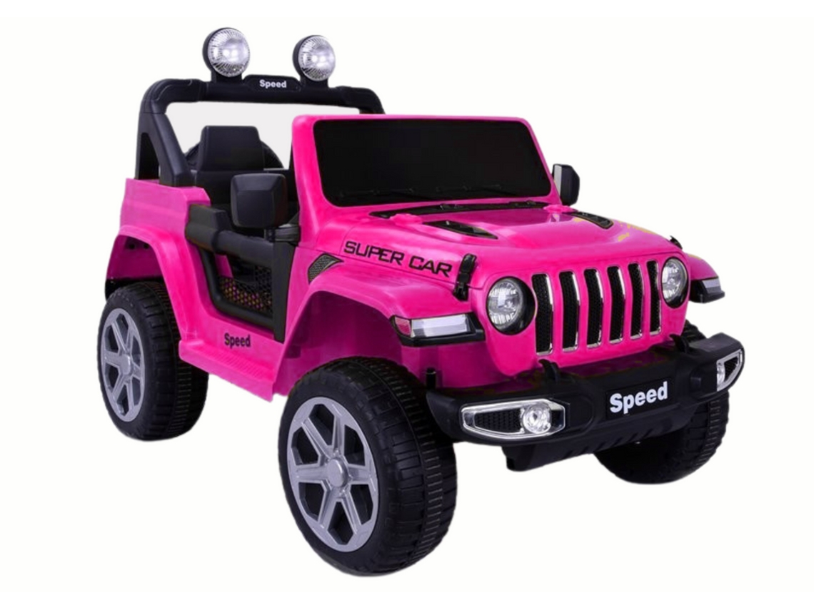 Vehículo 4x4 a batería pintado de rosa Ft 938. B.active