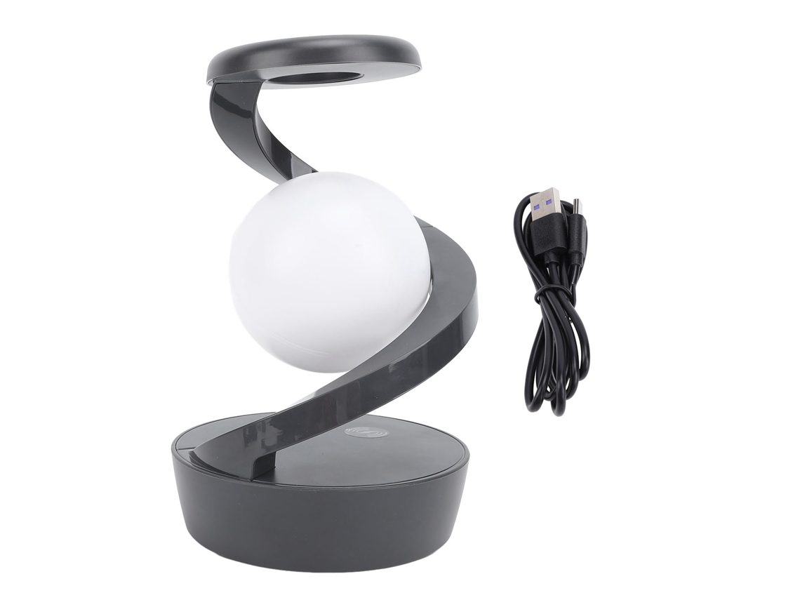 Lámpara De Mesa Flotante Giratoria Con Carga Inalámbrica, 15 W, Rgb, Control Inteligente, Ideal Como Regalo Para El Dormitorio.