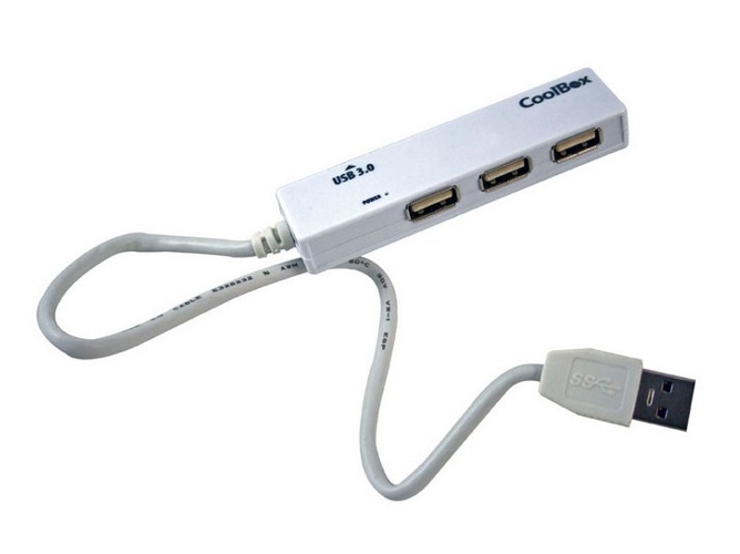 Hub de interfaz COOLBOX COO-H413 5000Mbit/s Blanco