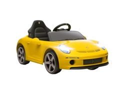 Coche eléctrico amarillo para niños de 3 a 5 años, control remoto USB, cinturón de seguridad, Ziwei Store