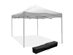 Cenador plegable plegable 3 X 4,5 Blanco revestido en PVC impermeable DIVINA FIRE