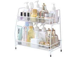 Omni-organizador De Estantes De 2 Niveles Para Cocina Baño Dormitorio Oficina Almacenaje Espacio Blanco