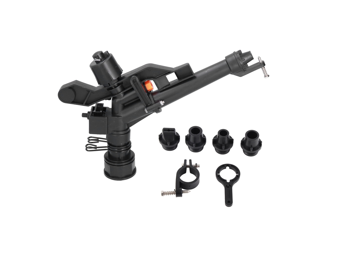 Aspersor De Riego De Impacto Ajustable G 1-1/2 Abs Con Brazo Oscilante Para Jardín Y Césped